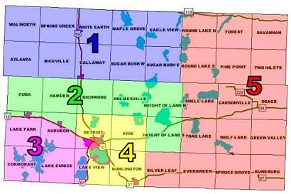 Becker SWCD Supervisor District Map