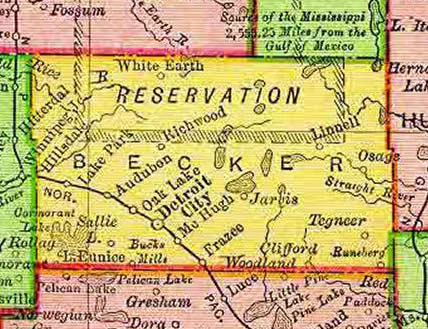 1895 Map of Becker County